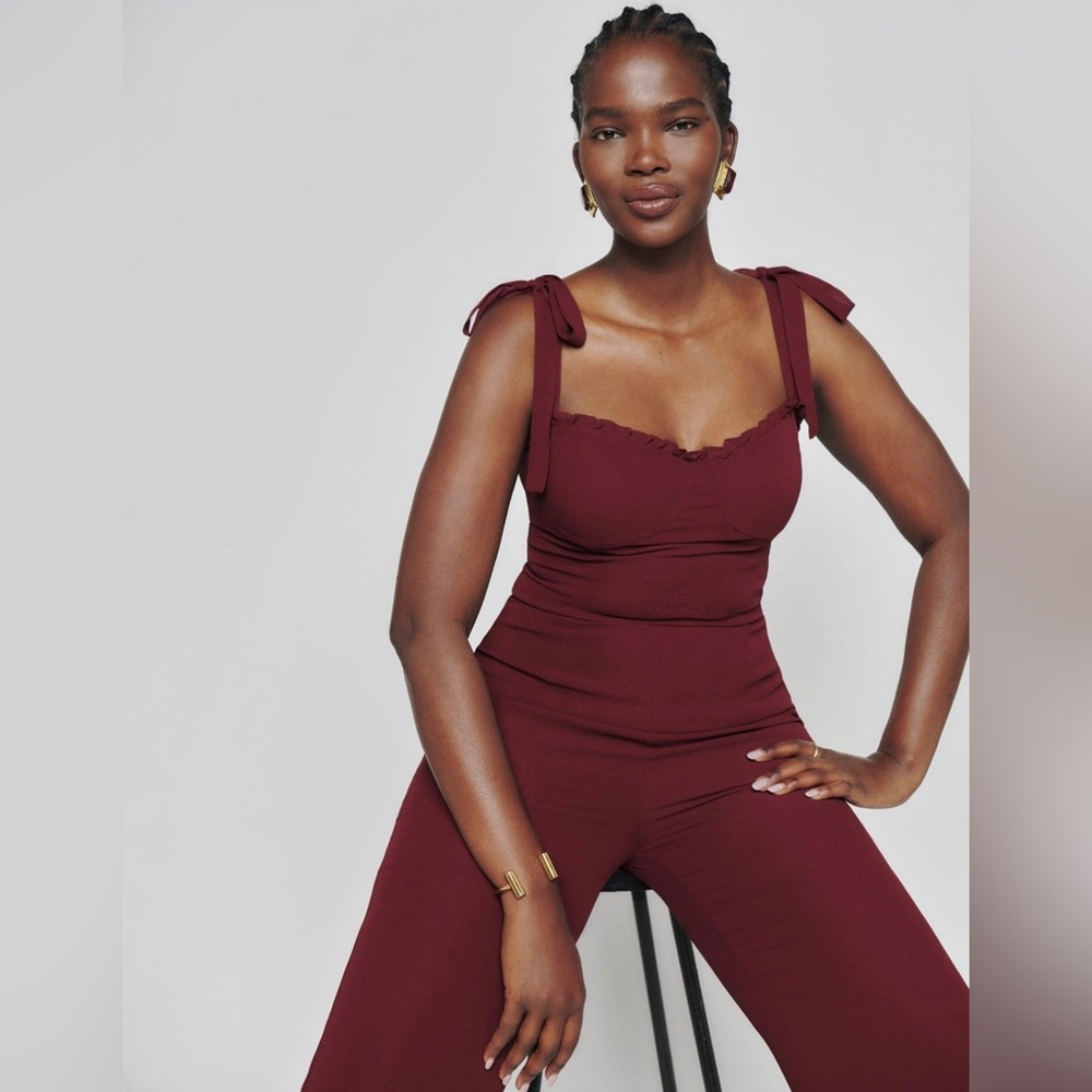 Reformation Alfred Red Jumpsuit 2P